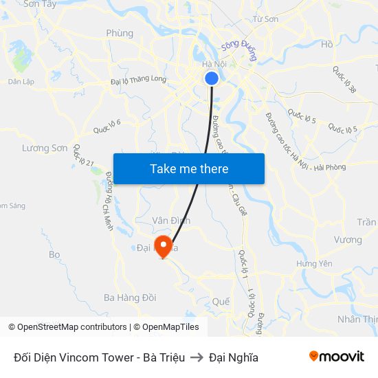 Đối Diện Vincom Tower - Bà Triệu to Đại Nghĩa map