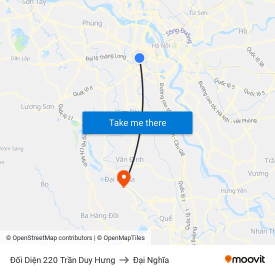 Đối Diện 220 Trần Duy Hưng to Đại Nghĩa map