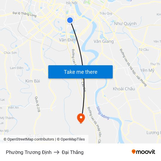 Phường Trương Định to Đại Thắng map