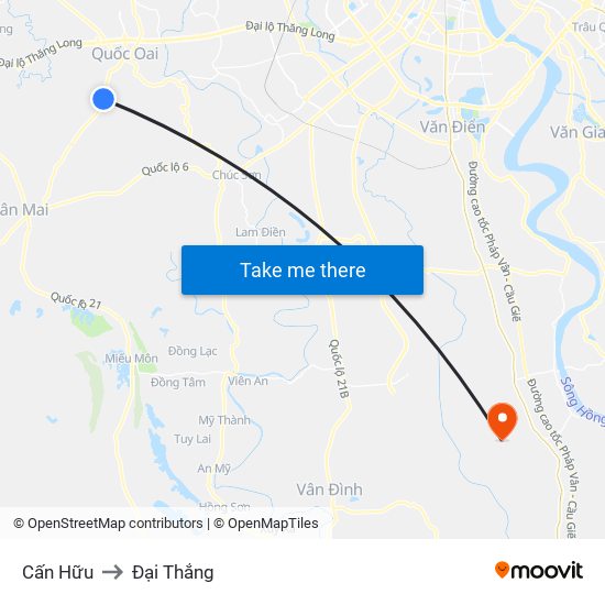 Cấn Hữu to Đại Thắng map