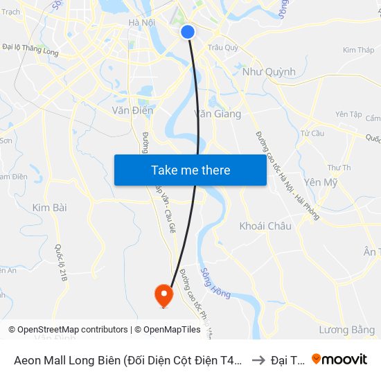 Aeon Mall Long Biên (Đối Diện Cột Điện T4a/2a-B Đường Cổ Linh) to Đại Thắng map