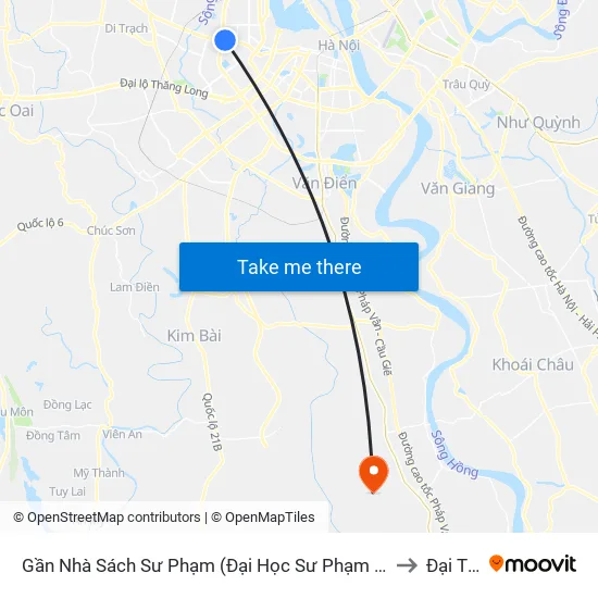 144 Xuân Thủy to Đại Thắng map