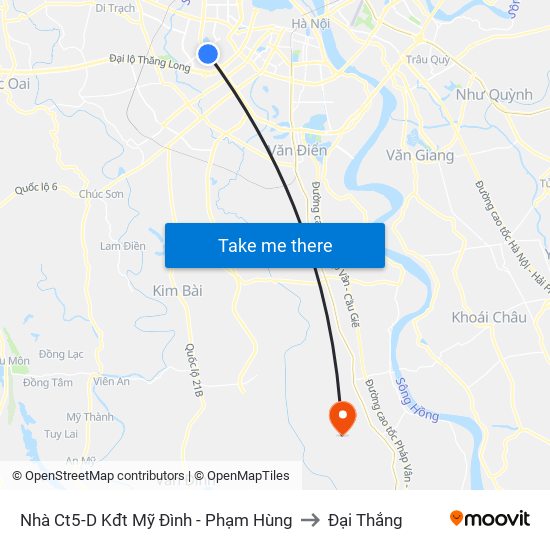 Nhà Ct5-D Kđt Mỹ Đình - Phạm Hùng to Đại Thắng map