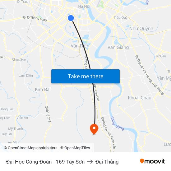 Đại Học Công Đoàn - 169 Tây Sơn to Đại Thắng map