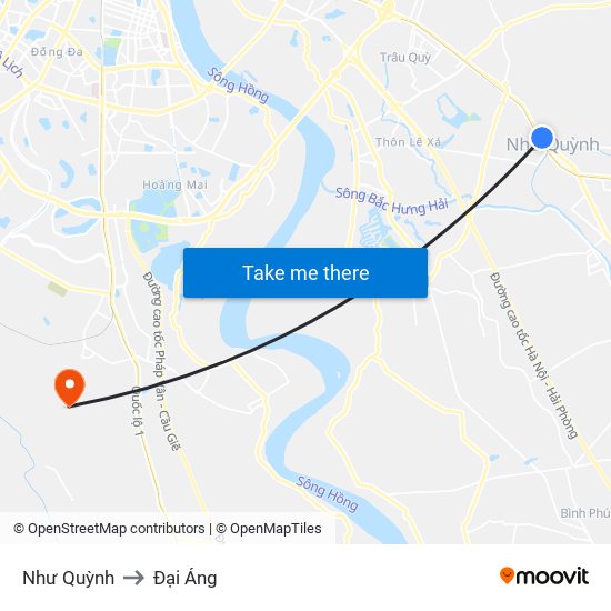 Như Quỳnh to Đại Áng map