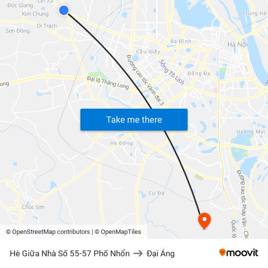 Hè Giữa Nhà Số 55-57 Phố Nhổn to Đại Áng map