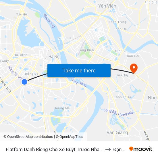 Flatfom Dành Riêng Cho Xe Buýt Trước Nhà 45 Đường Láng to Đặng Xá map