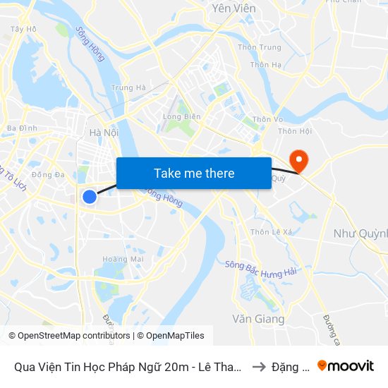 Qua Viện Tin Học Pháp Ngữ 20m - Lê Thanh Nghị to Đặng Xá map