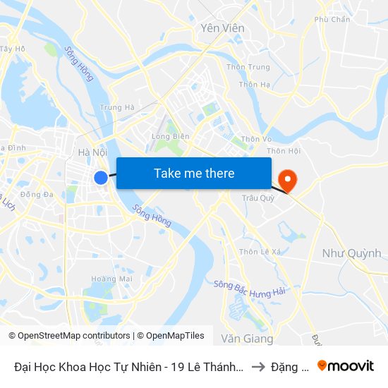 Đại Học Khoa Học Tự Nhiên - 19 Lê Thánh Tông to Đặng Xá map