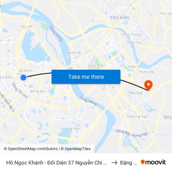 Hồ Ngọc Khánh - Đối Diện 37 Nguyễn Chí Thanh to Đặng Xá map