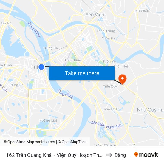 162 Trần Quang Khải - Viện Quy Hoạch Thủy Lợi to Đặng Xá map