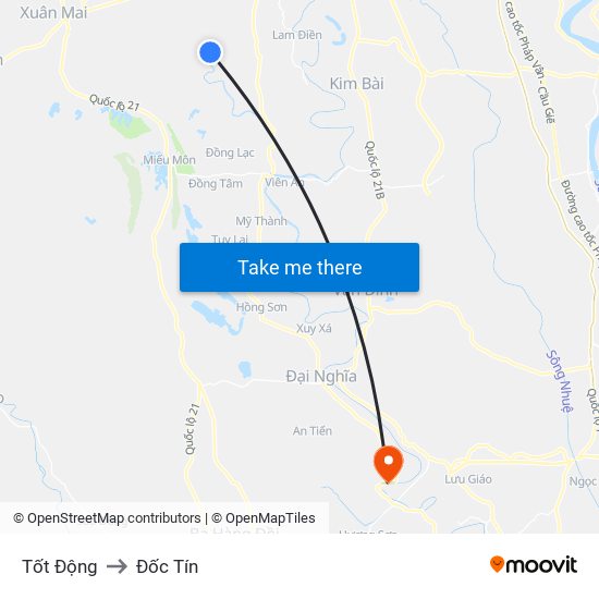 Tốt Động to Đốc Tín map