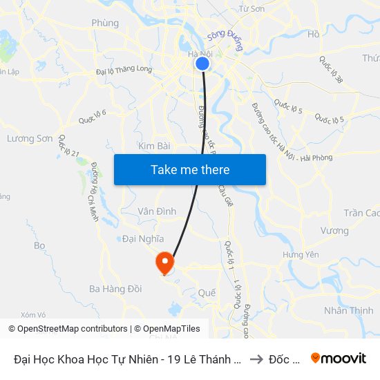 Đại Học Khoa Học Tự Nhiên - 19 Lê Thánh Tông to Đốc Tín map