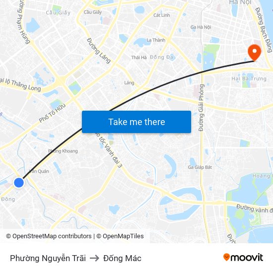 Phường Nguyễn Trãi to Đống Mác map