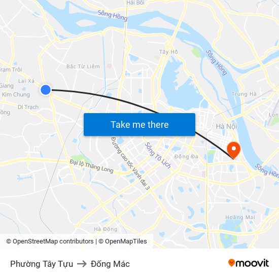 Phường Tây Tựu to Đống Mác map