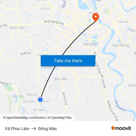 Xã Phúc Lâm to Đống Mác map