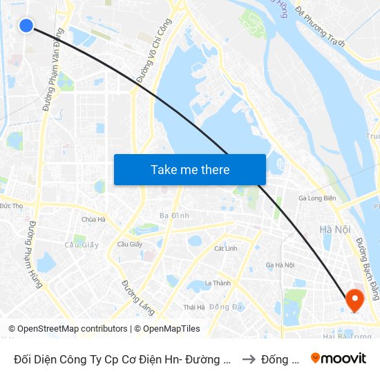 Đối Diện Công Ty Cp Cơ Điện Hn- Đường Đức Thắng to Đống Mác map