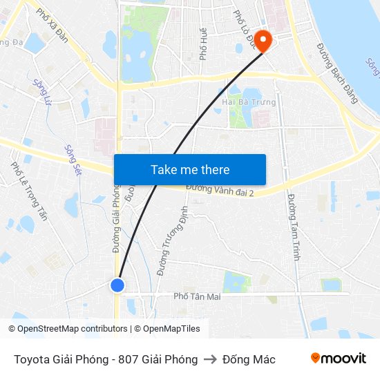 Toyota Giải Phóng - 807 Giải Phóng to Đống Mác map