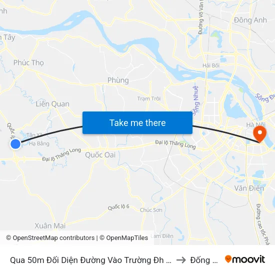 Qua 50m Đối Diện Đường Vào Trường Đh Fpt, Hòa Lạc to Đống Mác map
