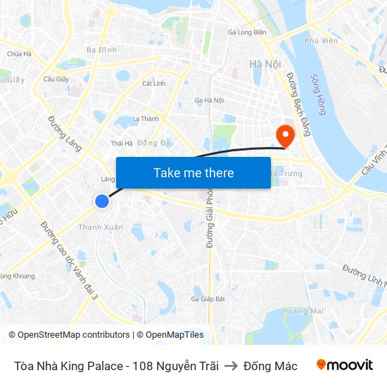 Tòa Nhà King Palace - 108 Nguyễn Trãi to Đống Mác map