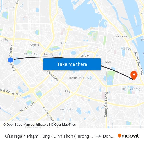 Gần Ngã 4 Phạm Hùng - Đình Thôn (Hướng Đi Khuất Duy Tiến)-Cột Sau to Đống Mác map