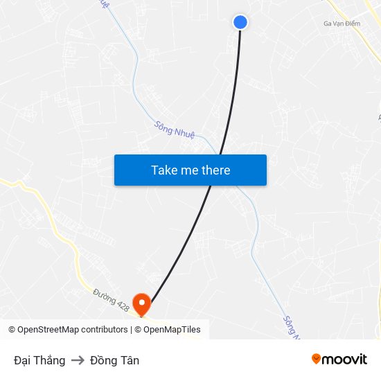 Đại Thắng to Đồng Tân map