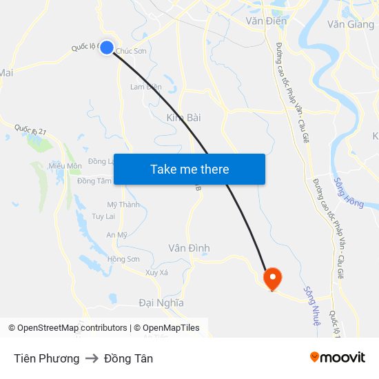 Tiên Phương to Đồng Tân map