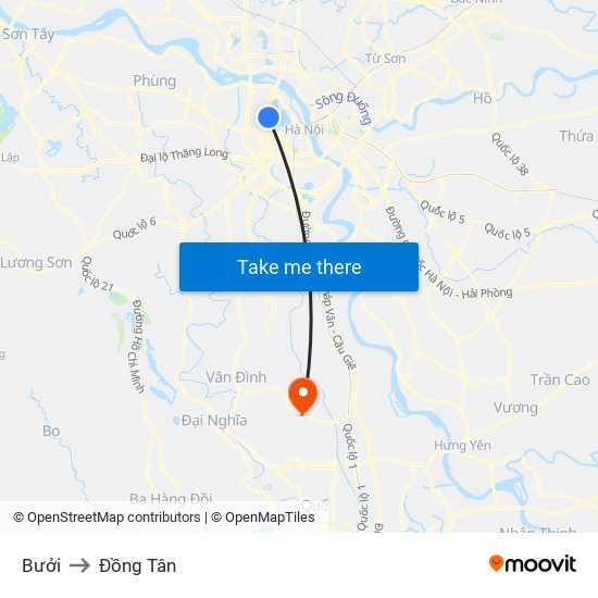 Bưởi to Đồng Tân map