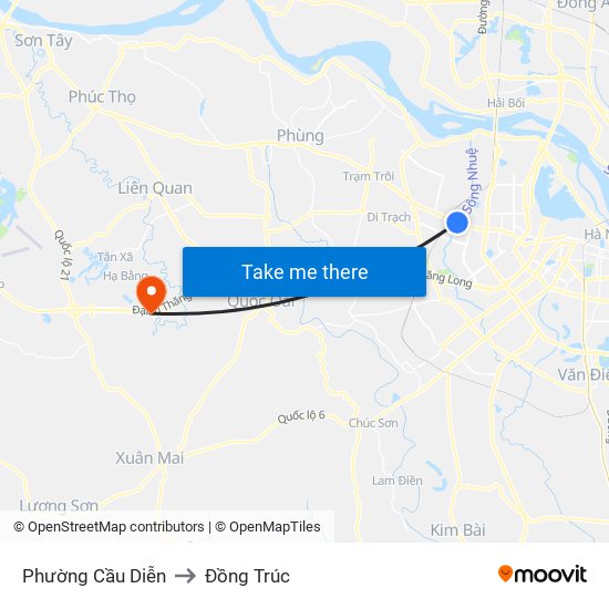 Phường Cầu Diễn to Đồng Trúc map