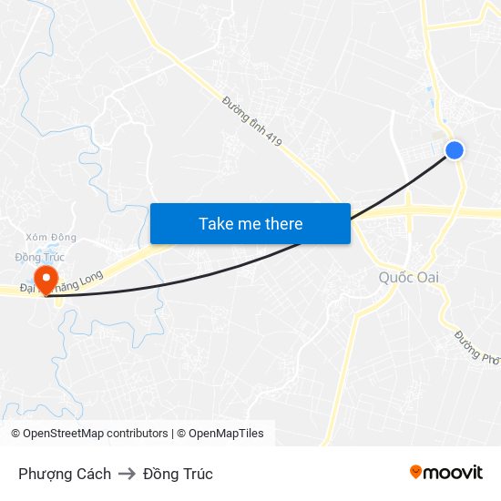 Phượng Cách to Đồng Trúc map