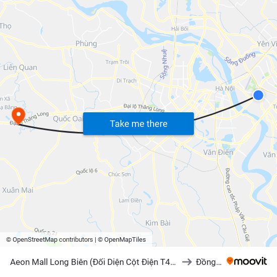 Aeon Mall Long Biên (Đối Diện Cột Điện T4a/2a-B Đường Cổ Linh) to Đồng Trúc map