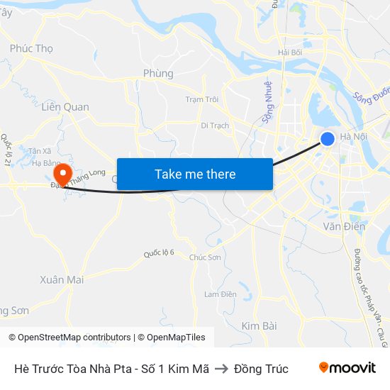 Hè Trước Tòa Nhà Pta - Số 1 Kim Mã to Đồng Trúc map