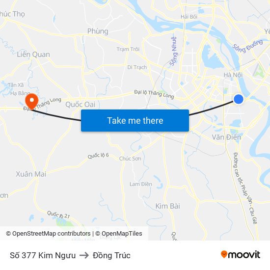 Số 377 Kim Ngưu to Đồng Trúc map