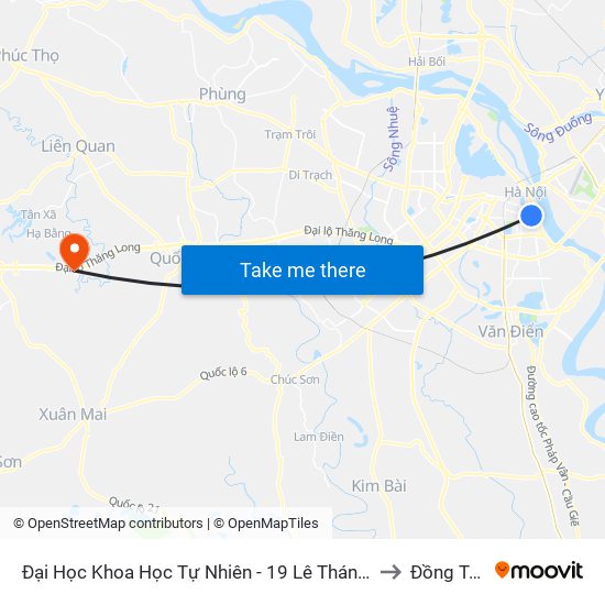 Đại Học Khoa Học Tự Nhiên - 19 Lê Thánh Tông to Đồng Trúc map