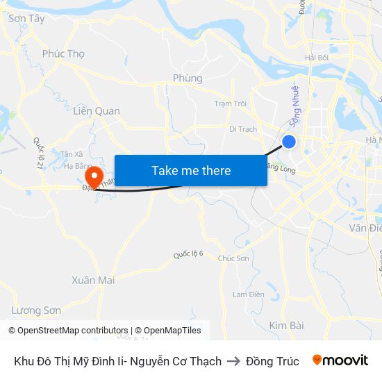 Khu Đô Thị Mỹ Đình Ii- Nguyễn Cơ Thạch to Đồng Trúc map