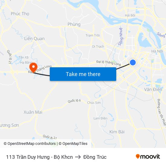 113 Trần Duy Hưng - Bộ Khcn to Đồng Trúc map