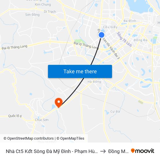 Nhà Ct5 Kđt Sông Đà Mỹ Đình - Phạm Hùng to Đồng Mai map