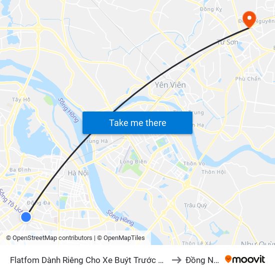 Flatfom Dành Riêng Cho Xe Buýt Trước Nhà 45 Đường Láng to Đồng Nguyên map