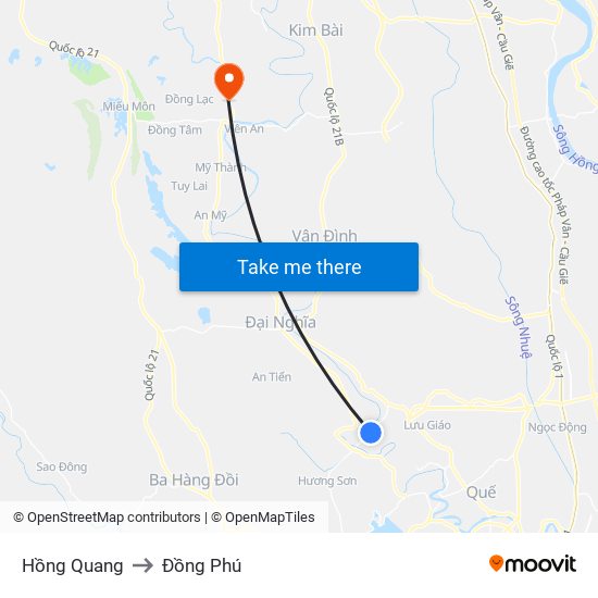 Hồng Quang to Đồng Phú map