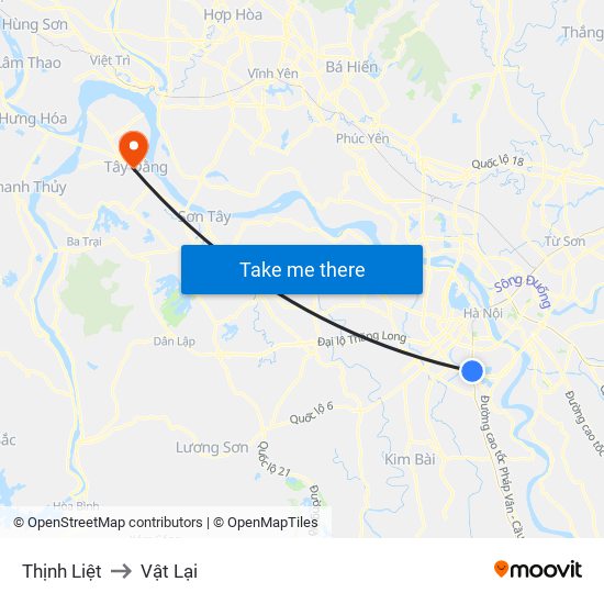 Thịnh Liệt to Vật Lại map