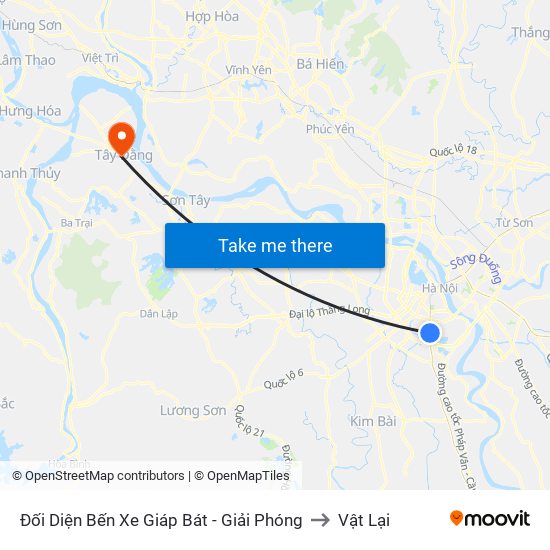 Đối Diện Bến Xe Giáp Bát - Giải Phóng to Vật Lại map