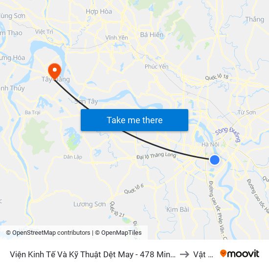 Viện Kinh Tế Và Kỹ Thuật Dệt May - 478 Minh Khai to Vật Lại map