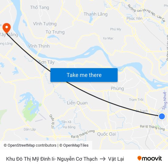 Khu Đô Thị Mỹ Đình Ii- Nguyễn Cơ Thạch to Vật Lại map