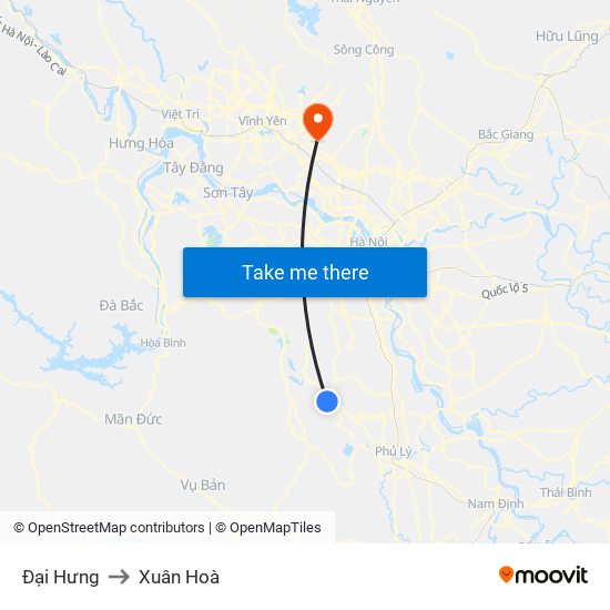 Đại Hưng to Xuân Hoà map