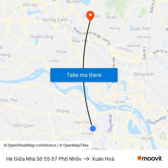 Hè Giữa Nhà Số 55-57 Phố Nhổn to Xuân Hoà map