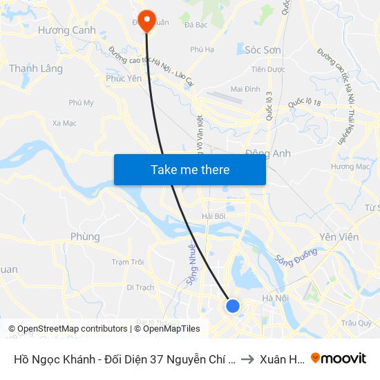 Hồ Ngọc Khánh - Đối Diện 37 Nguyễn Chí Thanh to Xuân Hoà map