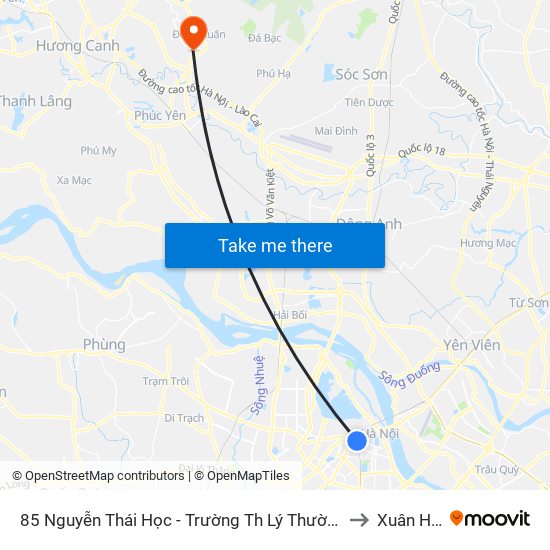 85 Nguyễn Thái Học - Trường Th Lý Thường Kiệt to Xuân Hoà map