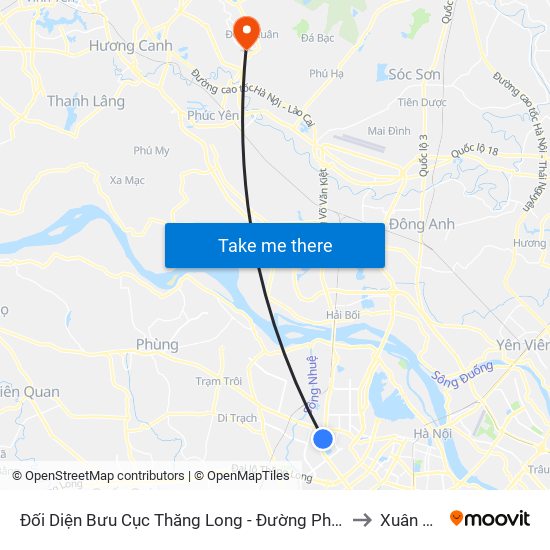 Đối Diện Bưu Cục Thăng Long - Đường Phạm Hùng to Xuân Hoà map