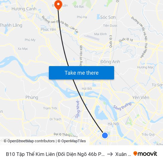 B10 Tập Thể Kim Liên (Đối Diện Ngõ 46b Phạm Ngọc Thạch) to Xuân Hoà map