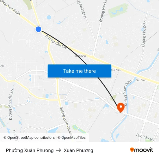 Phường Xuân Phương to Xuân Phương map